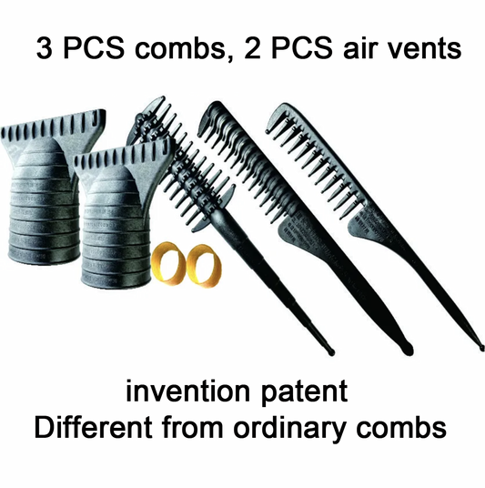 5 Piece Professional Combs Set for perm Curly Hair