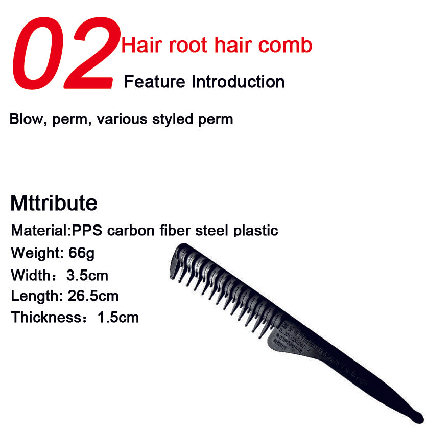 5 Piece Professional Combs Set for perm Curly Hair