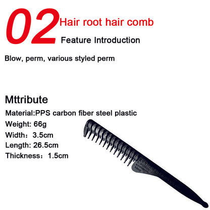 5 Piece Professional Combs Set for perm Curly Hair
