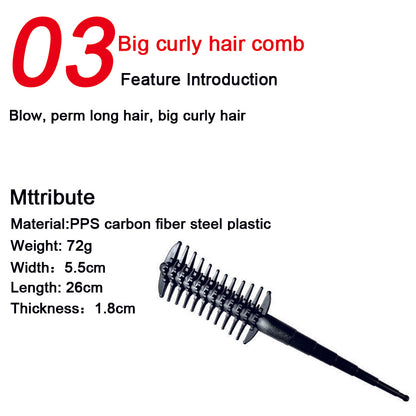 5 Piece Professional Combs Set for perm Curly Hair