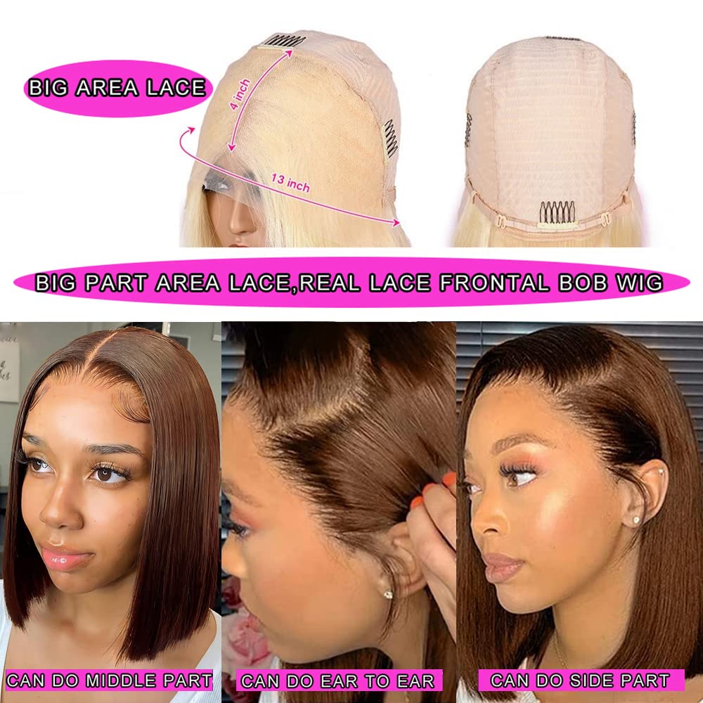 Straight Short Bob Human Hair Lace Closure Wigs For Women BoB Bob Wig Lace Front Human Hair Wigs