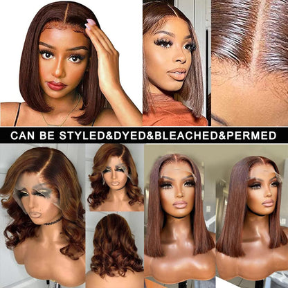 Straight Short Bob Human Hair Lace Closure Wigs For Women BoB Bob Wig Lace Front Human Hair Wigs