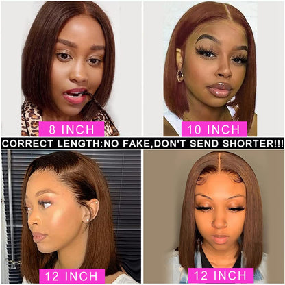 Straight Short Bob Human Hair Lace Closure Wigs For Women BoB Bob Wig Lace Front Human Hair Wigs