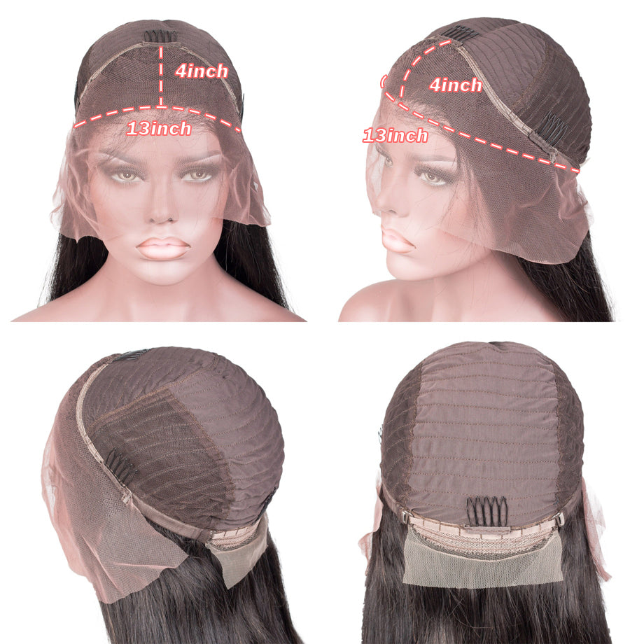 Dark Blue Lace Front Wigs Human Hair Body Wave 13X4 HD Blue Lace Front Wig Human Hair Wear and Go Glueless